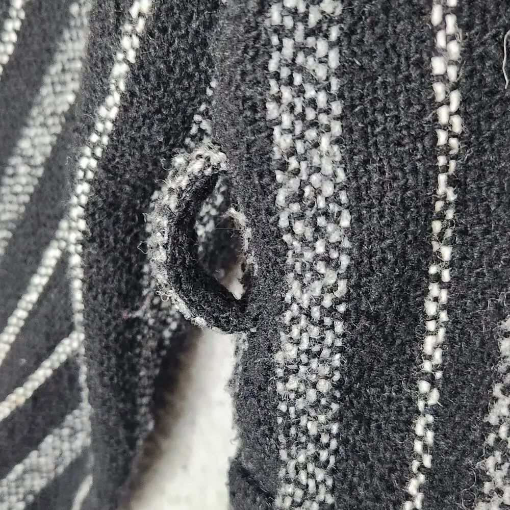 GAP Blazer Womens XL Black Wool Blend Hook and Eye Closure Pockets Academia